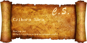 Czikora Sára névjegykártya